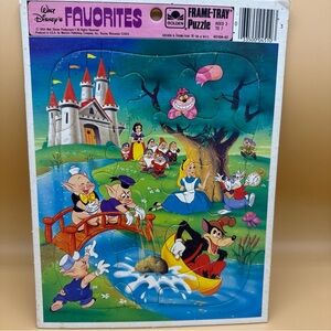 Walt Disney Favorites Golden Frame Tray Puzzle 1984 Complete Snow White VINTAGE